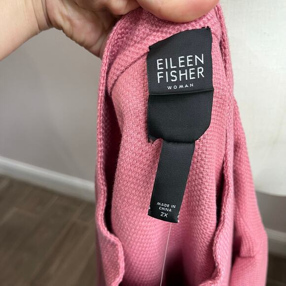 Eileen Fisher Pink Linen Cotton Blend Jacket Coat Size 2X NWT - Picture 4 of 8